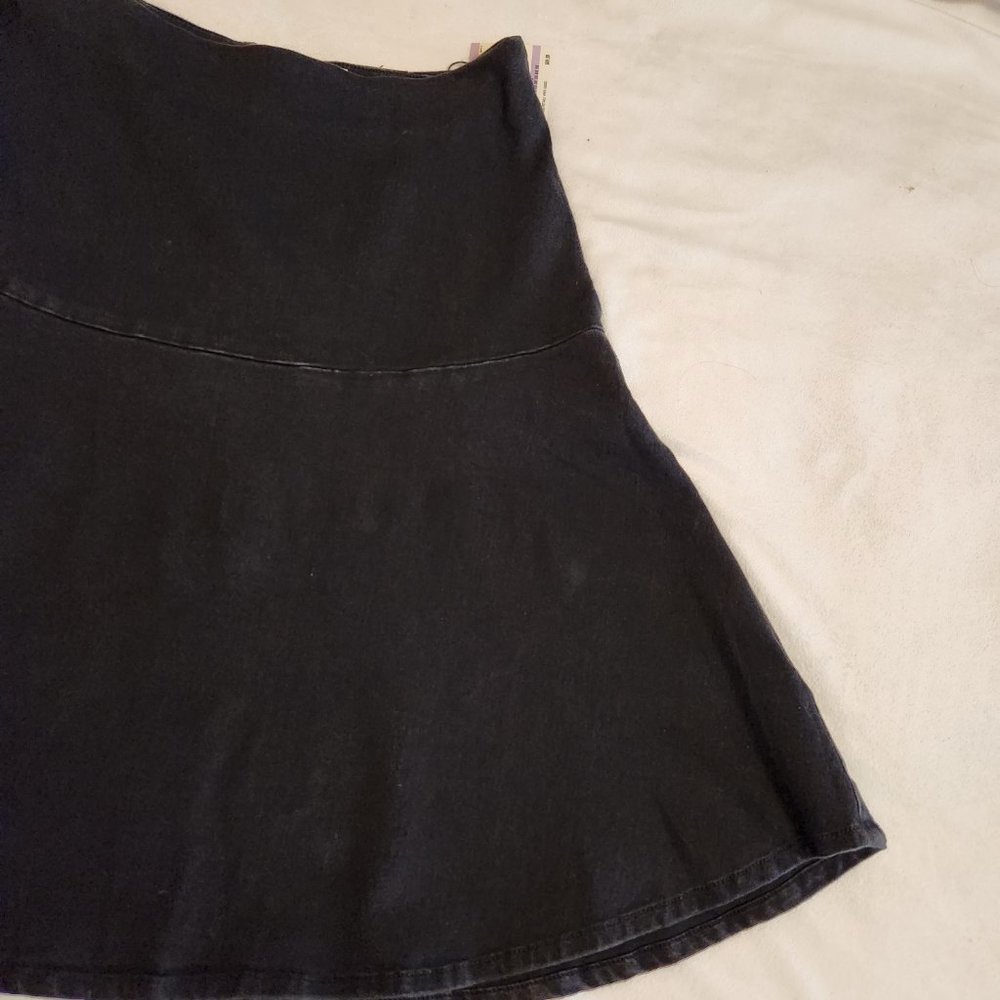 NWT Anne Klein Onyx Wash Flared A-Line Skirt Cotton Blend Stretch Fabric Size 6 - Picture 5 of 14